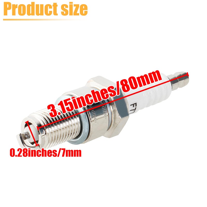 QAZAKY Spark Plug F7TC for Generator GX120 GX160 GX200 GX240 GX270 GX340 GX390 GCV160 GCV190 Go Kart Mini Bike Lawnmower Tractor Rototiller Water Pump Tillage Polishing Machine Chainsaw 168F 168FA FB - Image 2